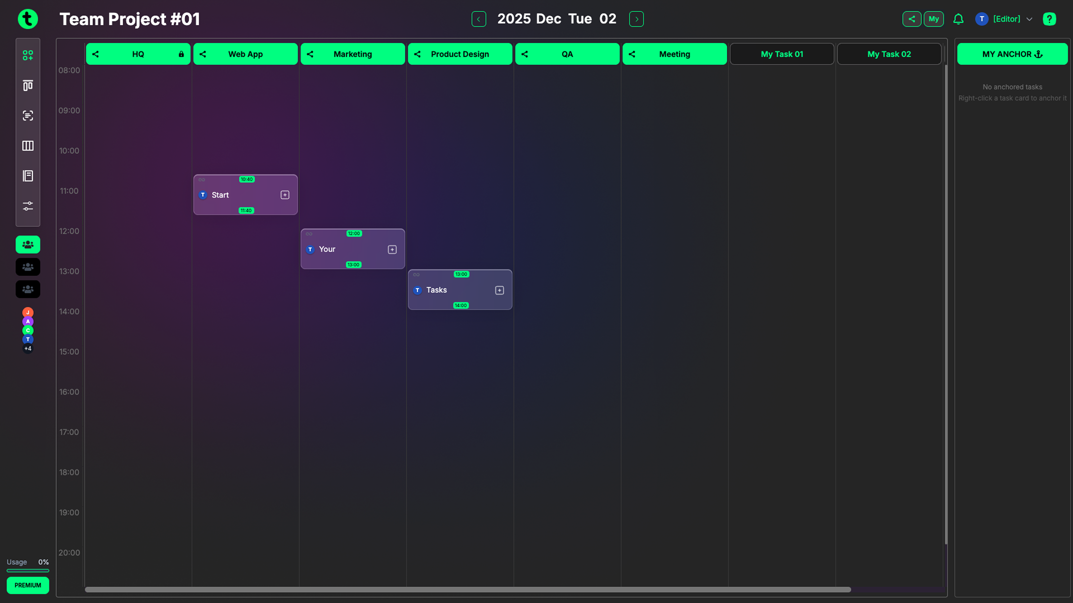 Screenshot of the Tindlo Dayview welcome screen after signing in.